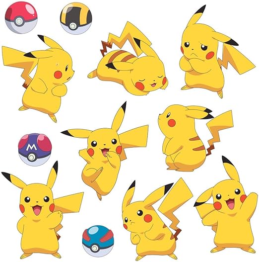 Pikachu Wall decals/ sticker pack